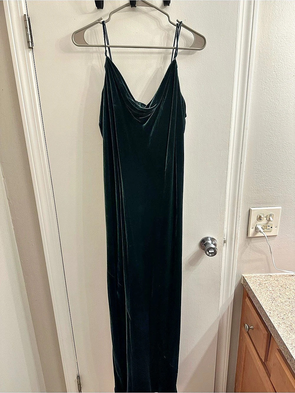 Banana Republic Rita Velvet Maxi Dress Green XL